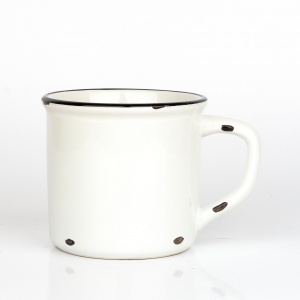 Chalupársky hrnček biely 12x9x9cm