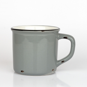 Chalupársky hrnček sivý 12x9x9cm