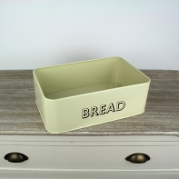 Chlebník s nápisom BREAD krémový 32,5x21x12cm