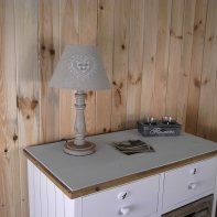 Cylinder na lampu motív srdce - výška 15cm