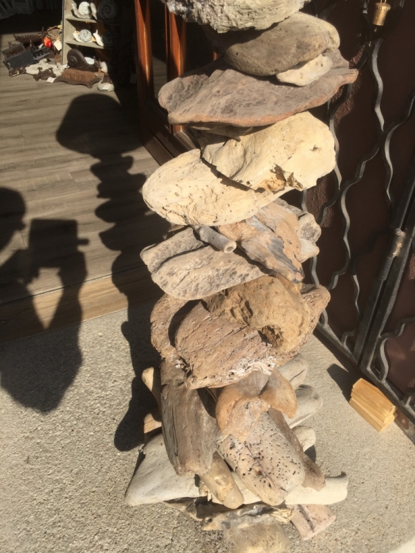 Cylinder plus noha stojacej lampy 100cm z náplavového dreva