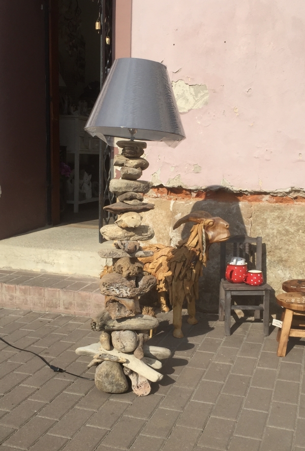 Cylinder plus noha stojacej lampy 100cm z náplavového dreva