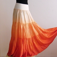 Dámska sukňa hodvábna Marhuľová L-XL