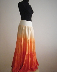 Dámska sukňa hodvábna Marhuľová L-XL