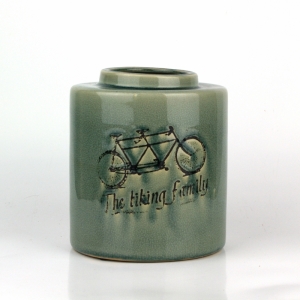 Darček pre cyklistu - keramická váza s dvojkolesia 19cm