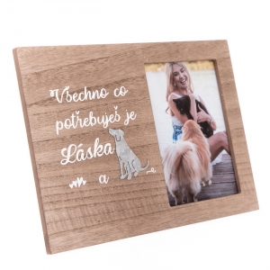 Darček pre psíčkarov fotorámik 24x18x1cm