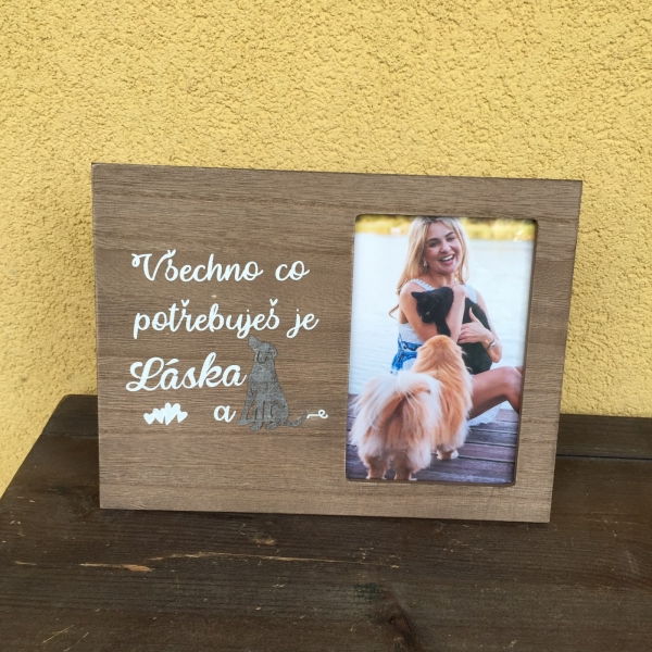 Darček pre psíčkarov fotorámik 24x18x1cm