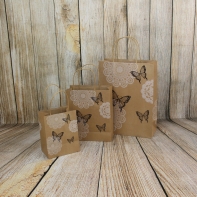 Darčeková papierová taška motýľ 18x14cm