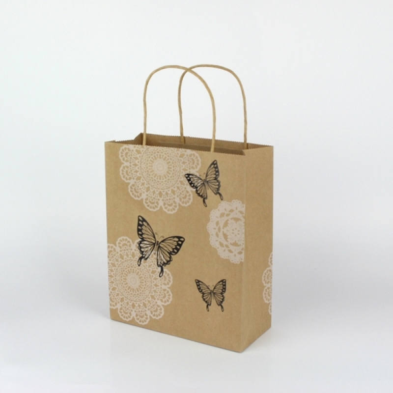 Darčeková papierová taška motýľ 24,5x20cm