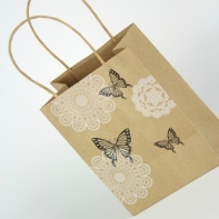 Darčeková papierová taška motýľ 24,5x20cm