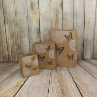 Darčeková papierová taška motýľ 24,5x20cm