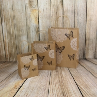 Darčeková papierová taška motýľ 26,5x30cm