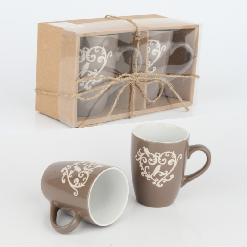 Darčeková sada 2 hrnčeky Patríme k sebe 10x8cm