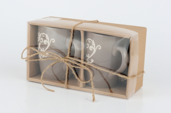 Darčeková sada 2 hrnčeky Patríme k sebe 10x8cm