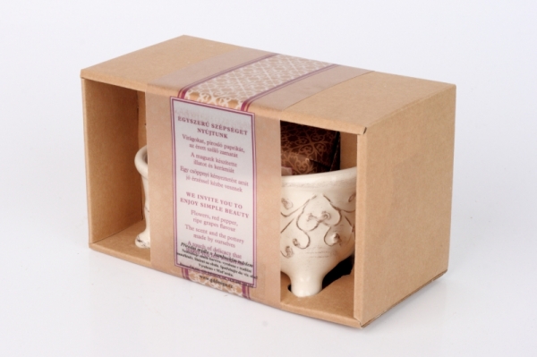 Darčeková sada mydelnička a pánske mydlo 200g Purpur