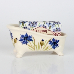 Darčeková sada mydelnička + mydlo nevädza 13x7cm / 200g