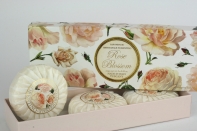 Darčekové talianskej mydlo ružové kvety 3x100g