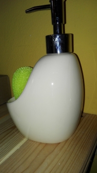 Dávkovač mydla Levanduľa s hubkou 19cm - poškodený dek4486