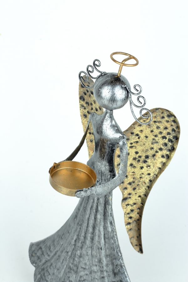 Dekorácia anjel 36cm kov