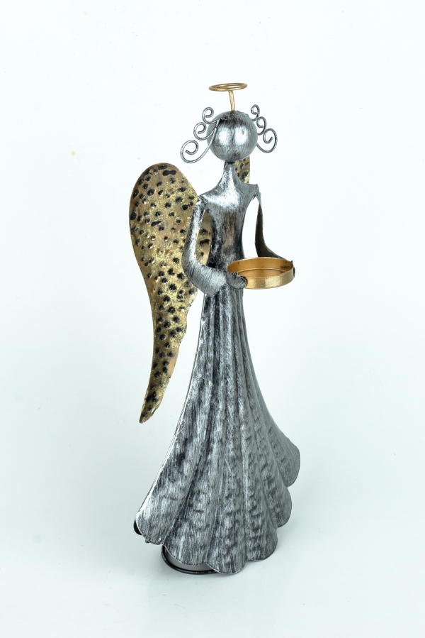 Dekorácia anjel 36cm kov