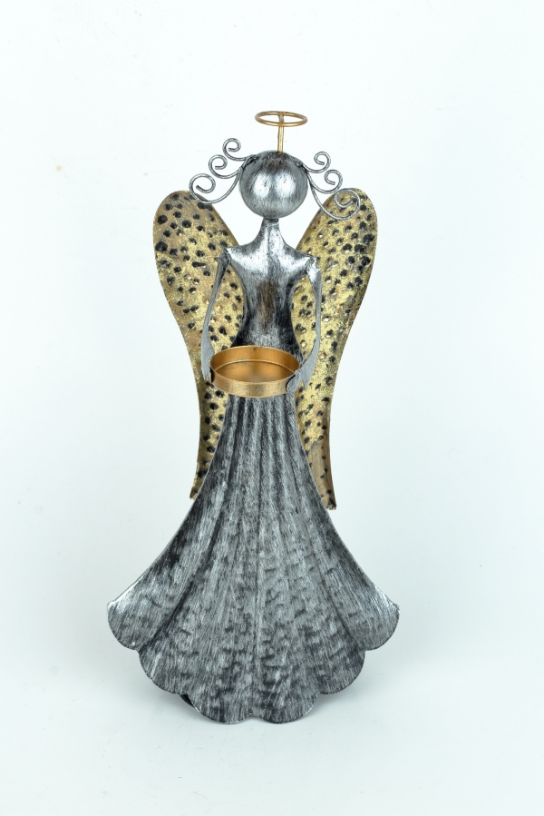 Dekorácia anjel 36cm kov