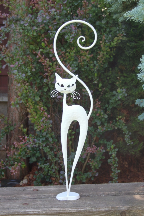 Dekorácia do bytu biela mačka