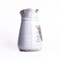 Dekorácie do bytu - džbán modrý 20x16cm