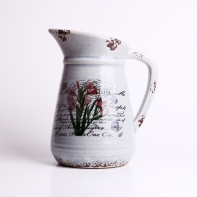 Dekorácie do bytu - džbán modrý 20x16cm