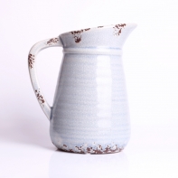 Dekorácie do bytu - džbán modrý 20x16cm