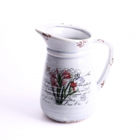 Dekorácie do bytu - džbán modrý 20x16cm