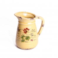 Dekorácie do bytu - džbánek žlutý 20x16cm