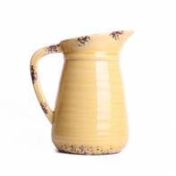 Dekorácie do bytu - džbánek žlutý 20x16cm