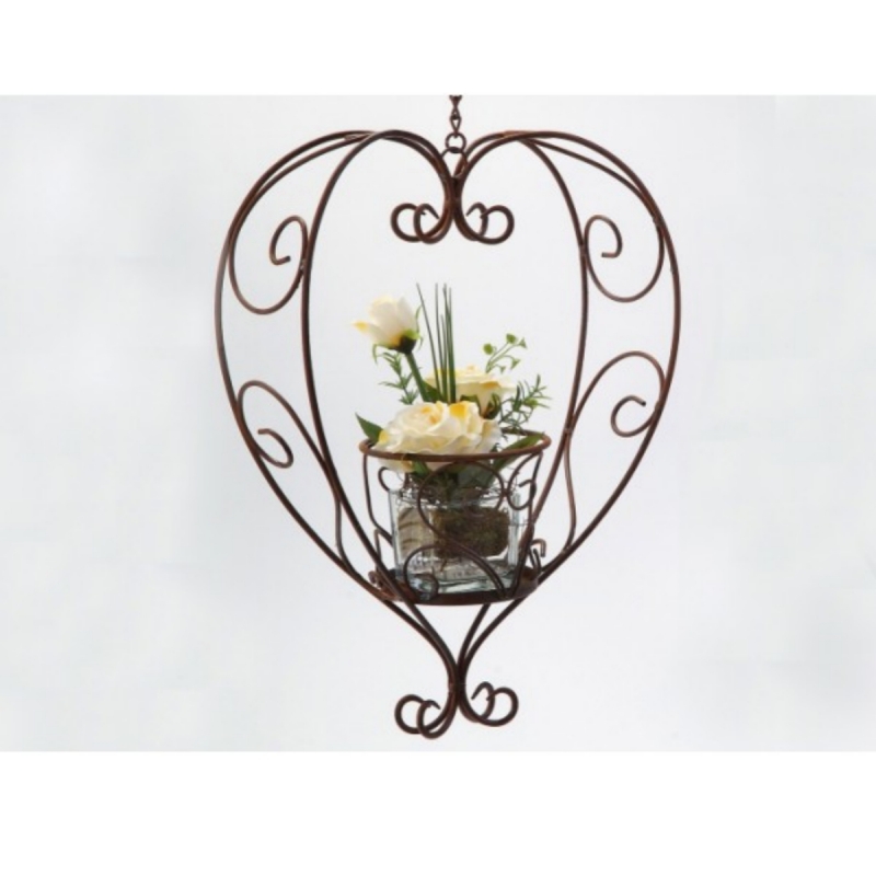 Dekorácia do bytu srdca na kvetinu 40cm