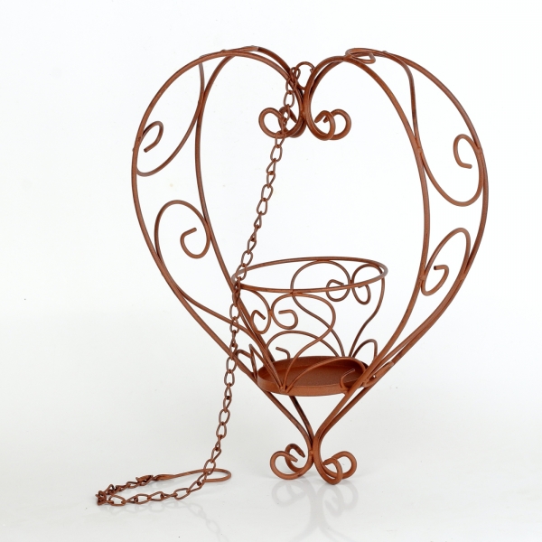 Dekorácia do bytu srdca na kvetinu 40cm