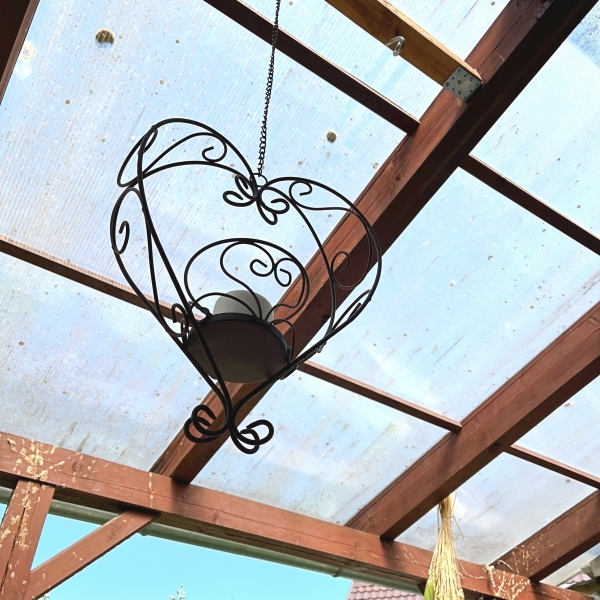 Dekorácia do bytu srdca na kvetinu 40cm