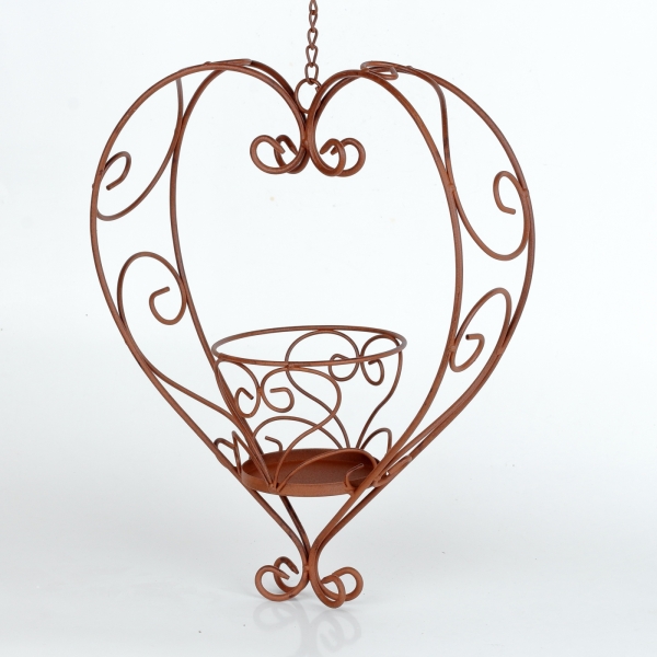 Dekorácia do bytu srdca na kvetinu 40cm