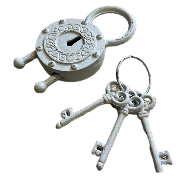 Dekorácie do chalupy liatinový zámok biely