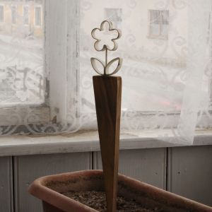 Dekorácie do kvetináča kvetina biela 33cm