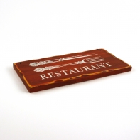 Dekorácia do reštaurácie - tabuľka RESTAURANT 25x12,5cm