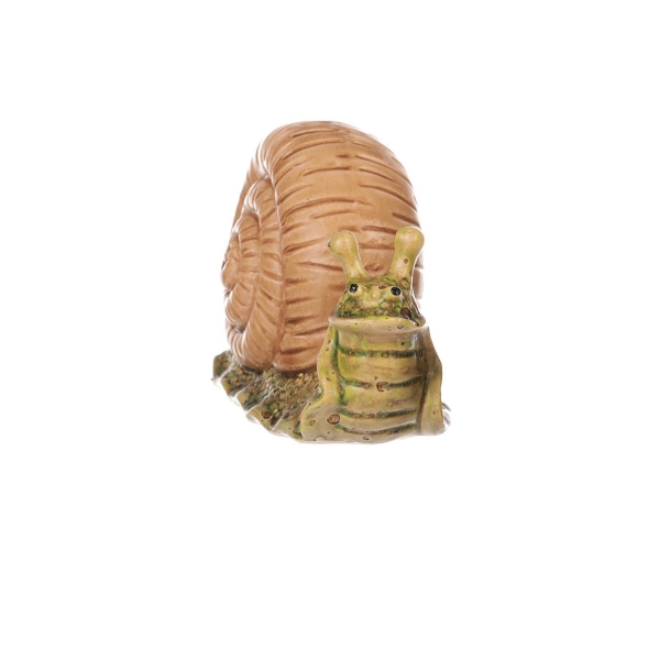 Dekorácia do skalky slimák so svetlou ulitou 16x6,5x9,5cm