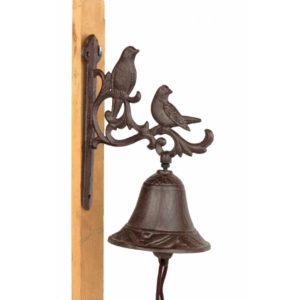 Dekorácia do záhrady zvonček dva vtáky - vyradené