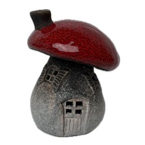 Dekorácia domček huba 12x12x14, 5cm Typ A