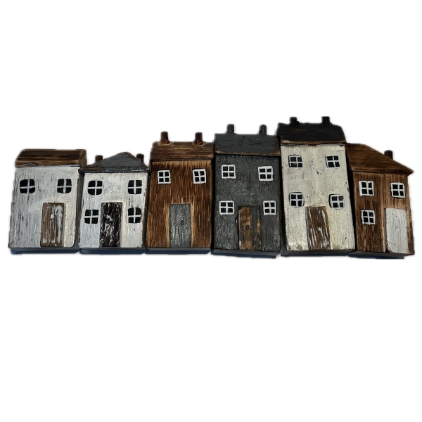 Dekorácia domčeky 6 kusov