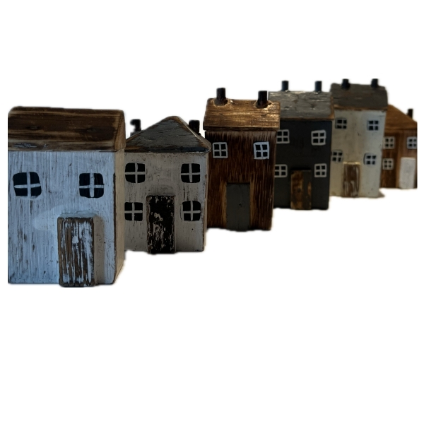 Dekorácia domčeky 6 kusov