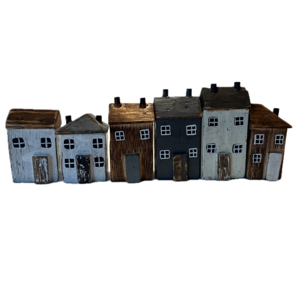 Dekorácia domčeky 6 kusov