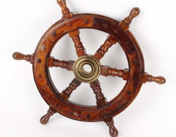 Dekorácie drevené kormidlo 30cm