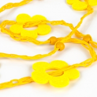 Dekorácia - kvetinová girlanda jarná žltá