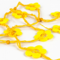 Dekorácia - kvetinová girlanda jarná žltá
