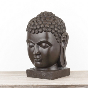 Dekorácia hlava Budhu 23x23x39cm