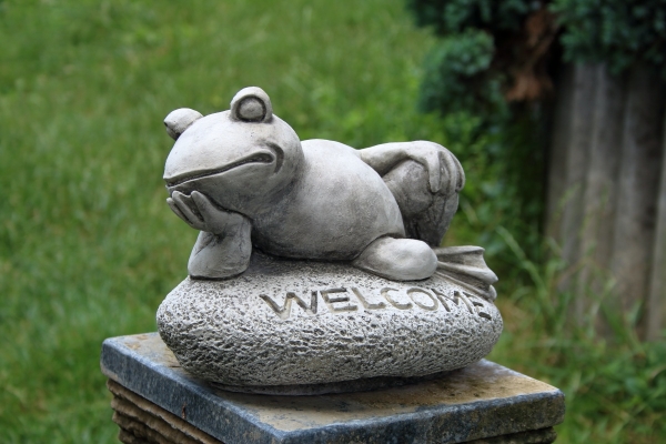 Dekorácia k jazierku žaba na kameni